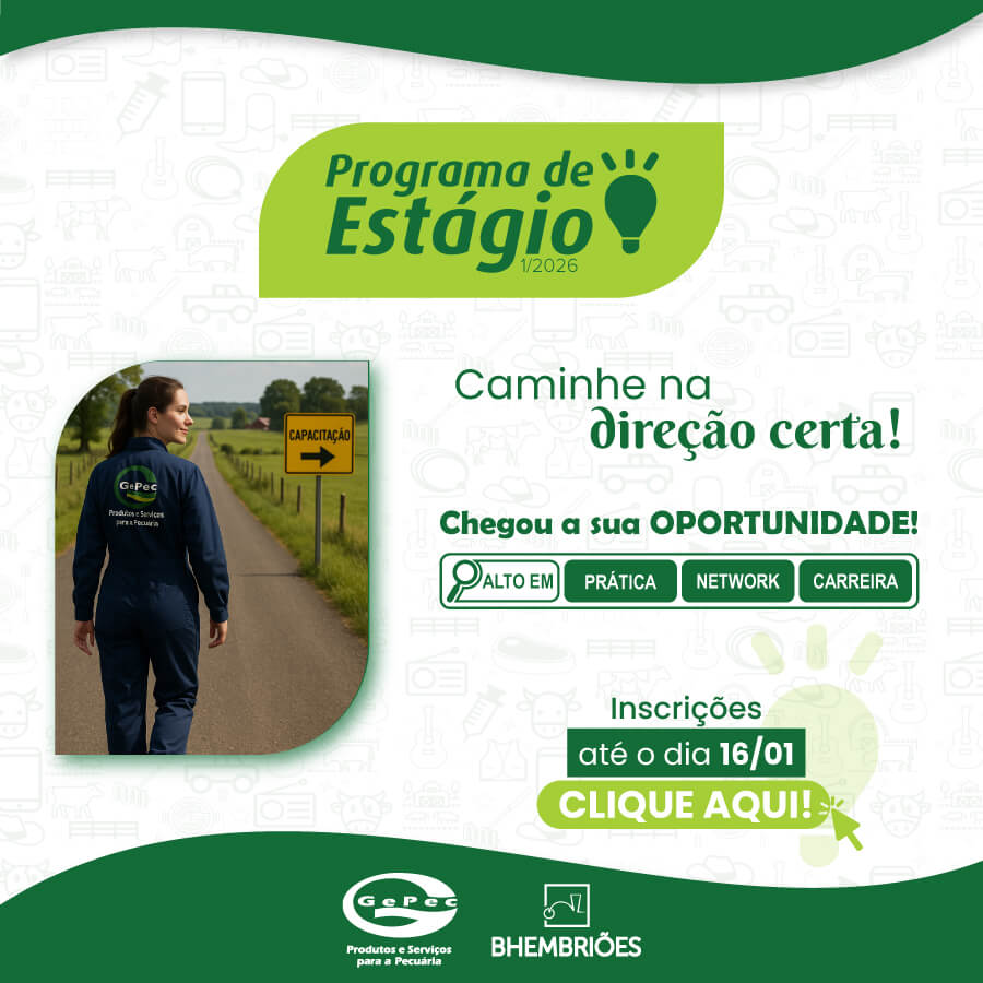 Processo Seletivo de Estagi&aacute;rios Gepec/BH Embri&otilde;es - 1&ordm; semestre de 2025