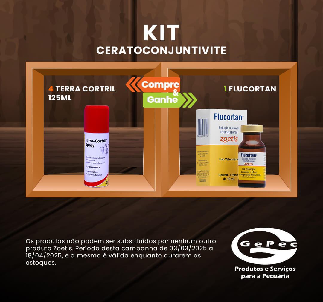 A campanha promocional da Zoetis está de volta, com kits feitos sob medida para a sua fazenda! Adquira produtos Zoetis na Gepec em condições especiais e abasteça sua Farmácia da Pecuária com os medicamentos para cada necessidade. Não perca tempo, aproveite e tenha praticidade e eficácia quando seu rebanho mais precisar. Corra, é por tempo limitado! Amplie sua Farmácia da Pecuária!