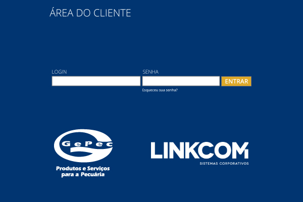 Área do Cliente Gepec para consulta de boletos e notas fiscais
