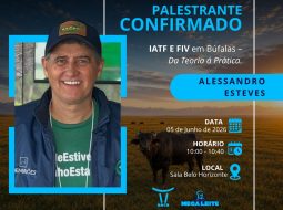 Irmãos Brant - Alessandro Esteves ministra palestra sobre IATF e FIV em búfalas durante a MegaLeite 2026